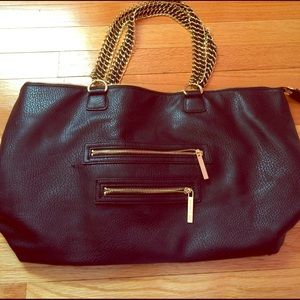 Black and gold tote EUC